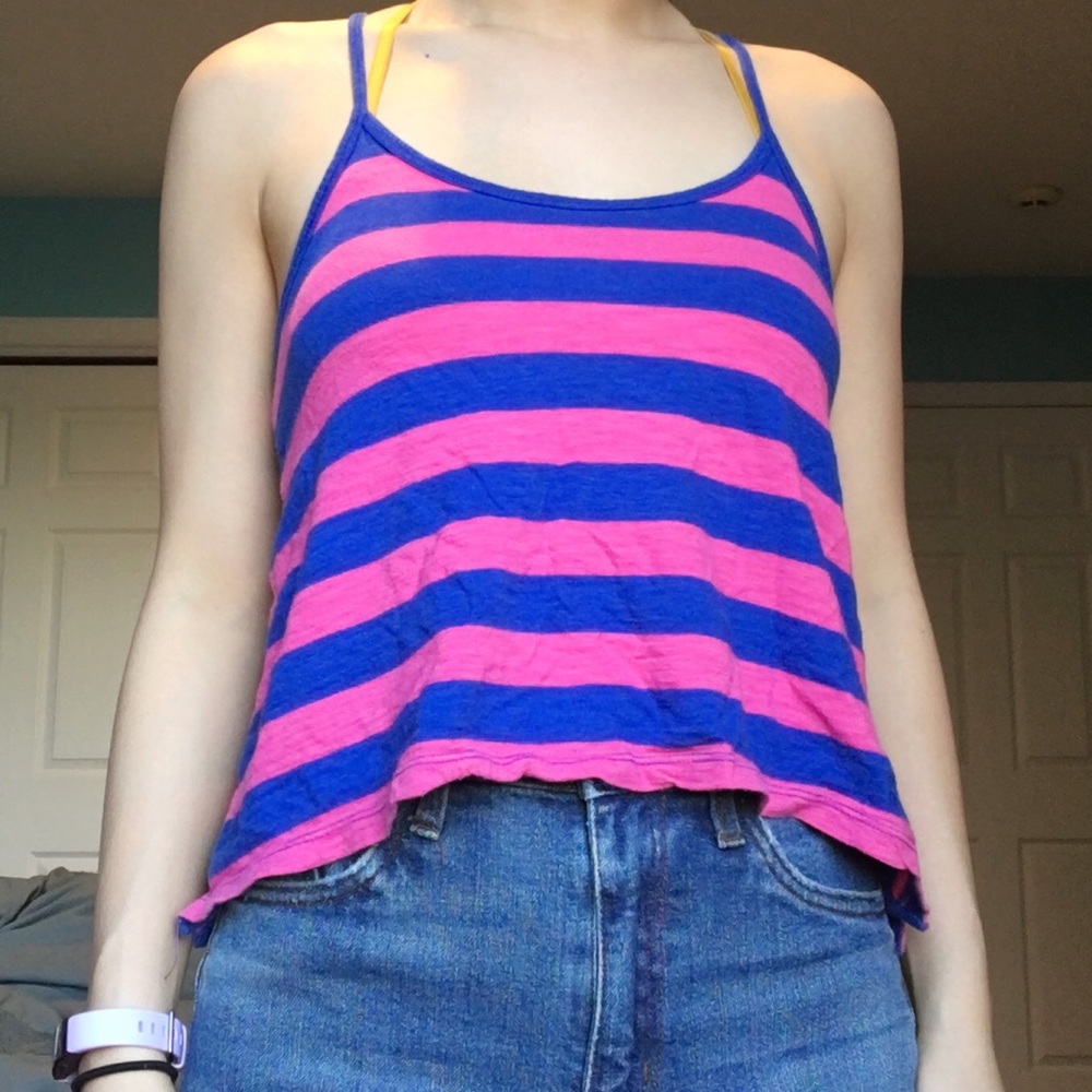 Abercrombie and Fitch Striped Racerback Tank